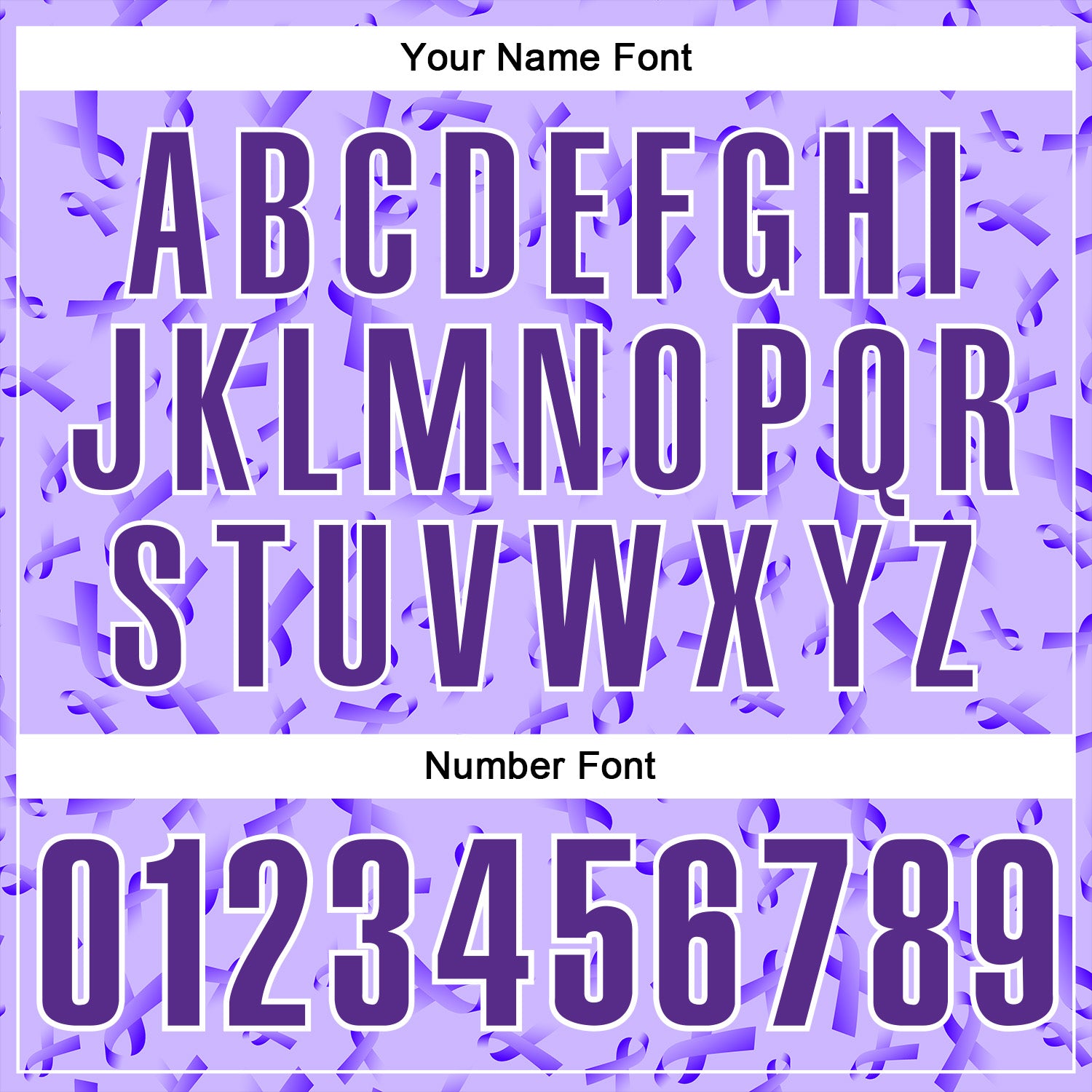 Custom Purple White 3D Pattern Design Purple Ribbon Gynecological Cancer Awareness Performance Polo Shirt