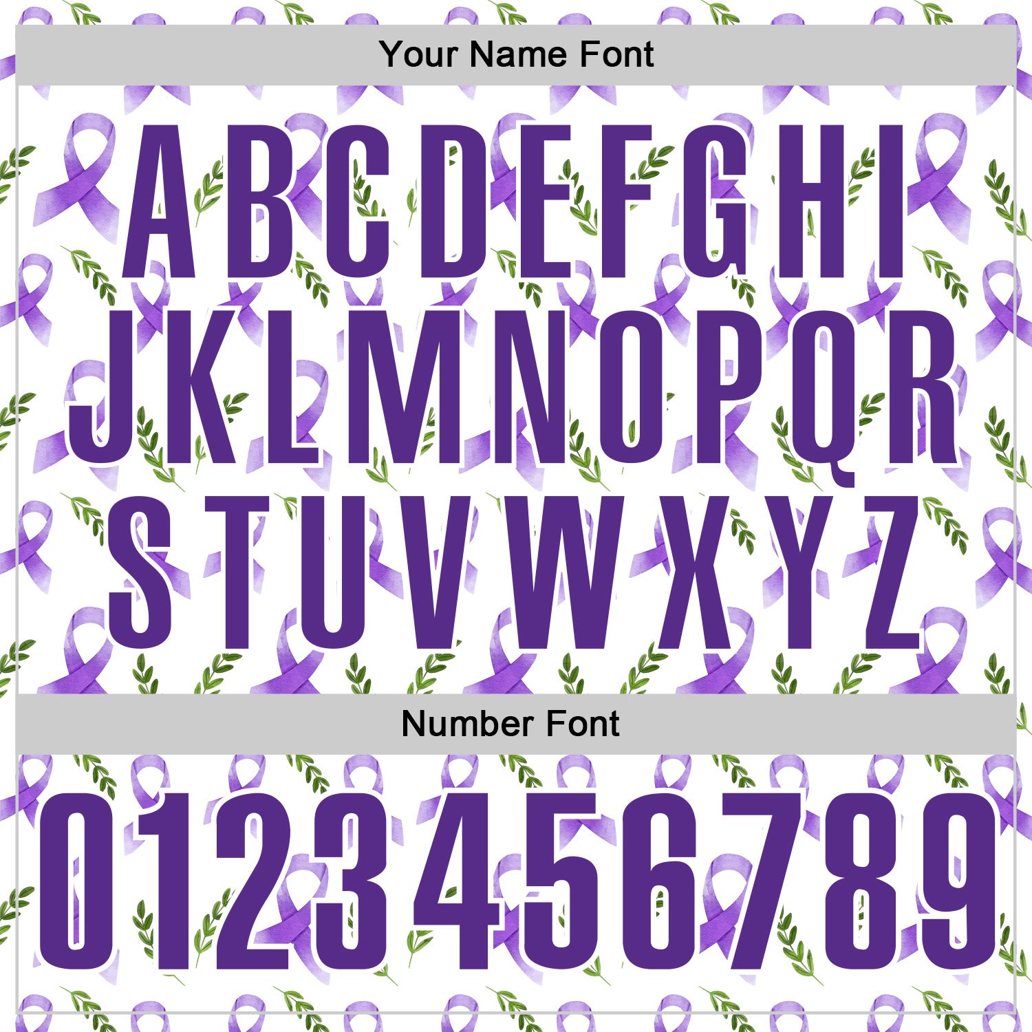 Custom White Purple 3D Pattern Design Purple Ribbon Pancreatic Cancer Awareness Performance Polo Shirt