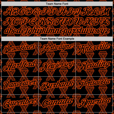 Custom Black Orange 3D Pattern Design Orange Ribbon Kidney Cancer Awareness Performance Polo Shirt