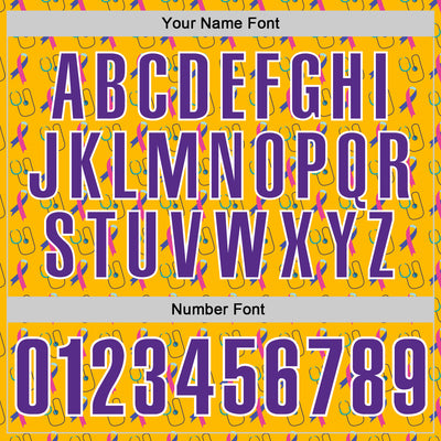 Custom Gold Purple-White 3D Pattern Design Purple Teal Pink Ribbon Thyroid Cancer Awareness World Cancer Day Performance Polo Shirt