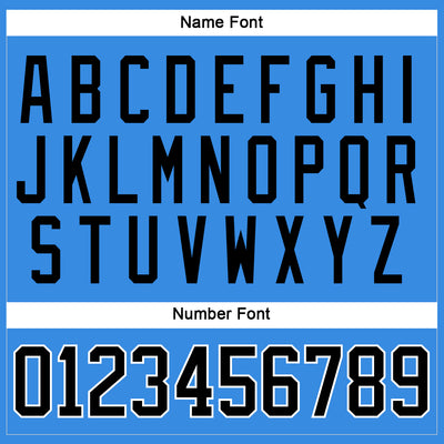 Custom Powder Blue Black-White Hockey Jersey