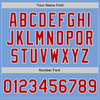 Custom Powder Blue Red-White Authentic Baseball Jersey