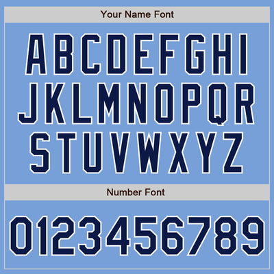 Custom Powder Blue Navy-White Authentic Baseball Jersey