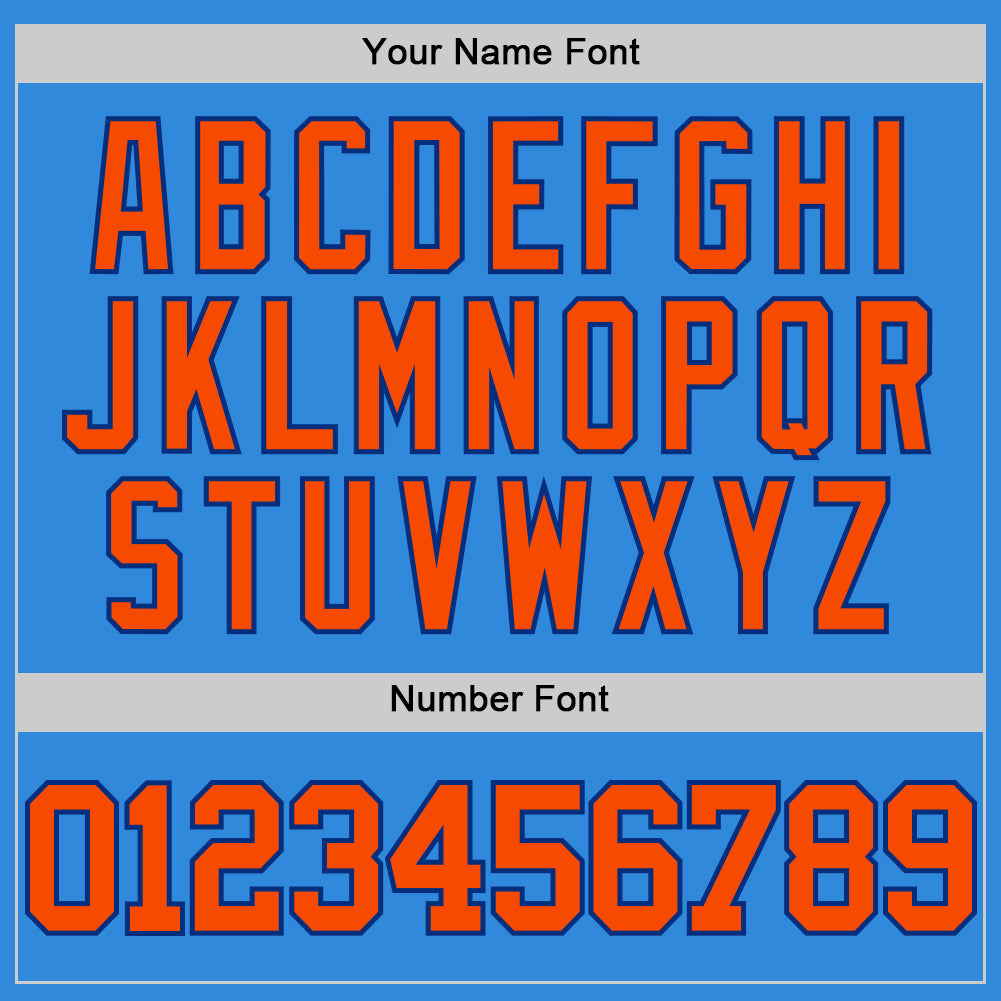 Custom Powder Blue Orange-Royal Authentic Basketball Jersey