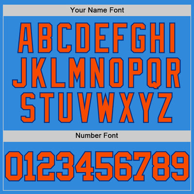 Custom Powder Blue Orange-Royal Authentic Basketball Jersey