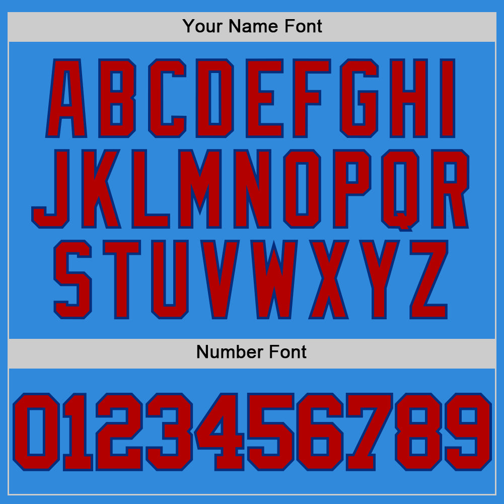 Custom Powder Blue Red-Royal Authentic Basketball Jersey