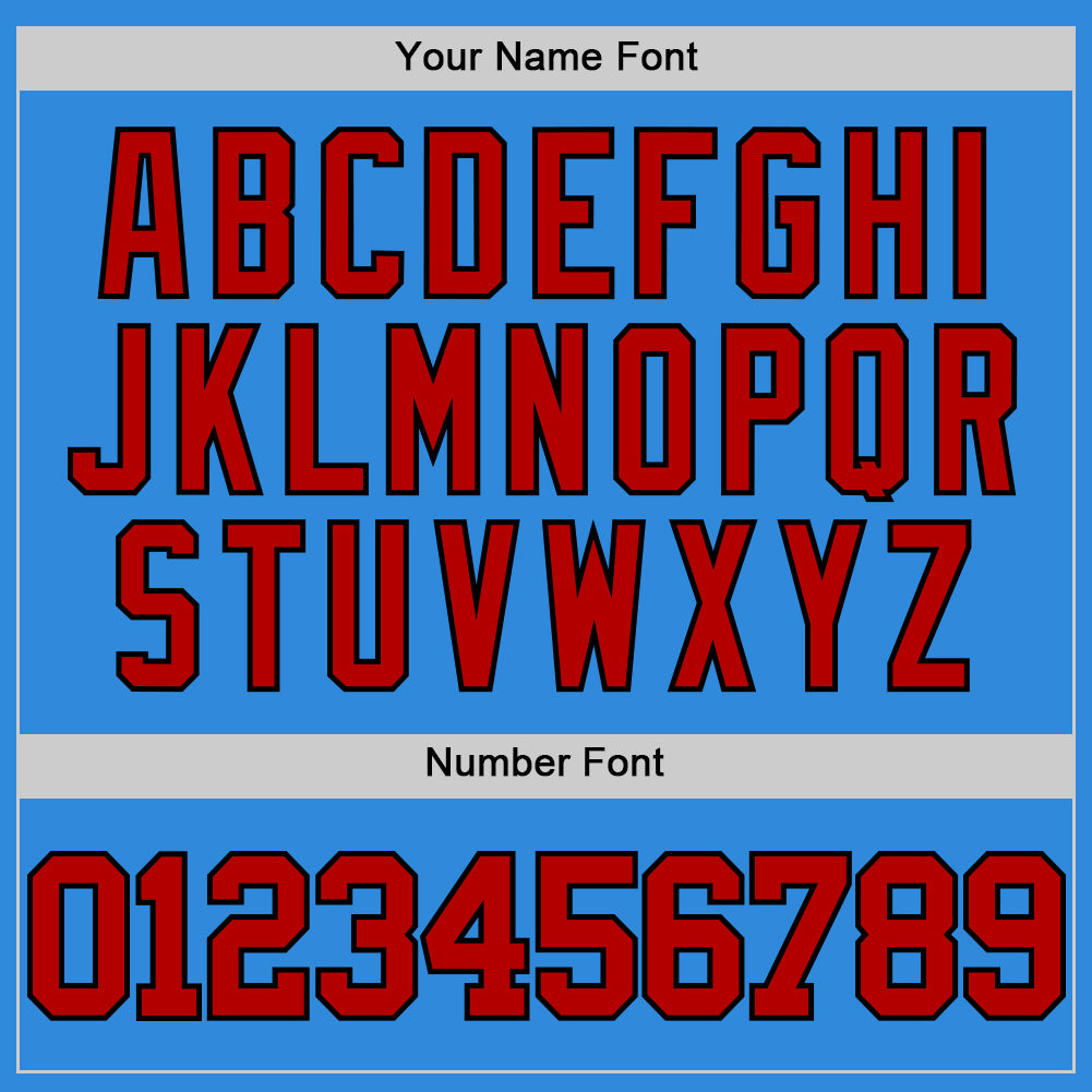 Custom Powder Blue Red-Black Authentic Basketball Jersey