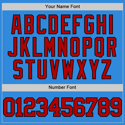 Custom Powder Blue Red-Black Authentic Basketball Jersey