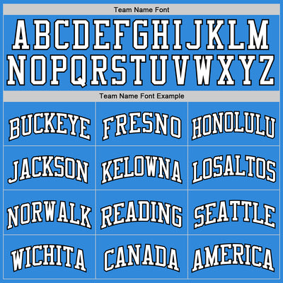 Custom Powder Blue White-Black Authentic Basketball Jersey
