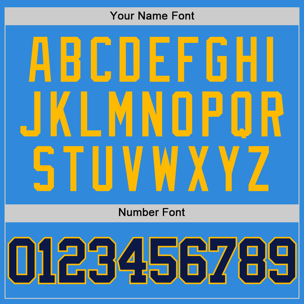 Custom Powder Blue Navy-Gold Authentic Basketball Jersey