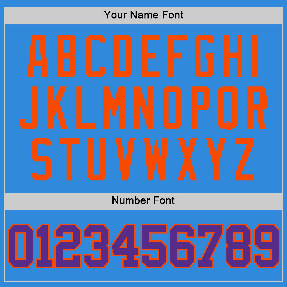 Custom Powder Blue Purple-Orange Authentic Basketball Jersey