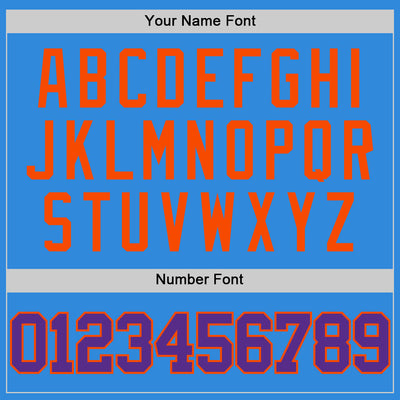 Custom Powder Blue Purple-Orange Authentic Basketball Jersey