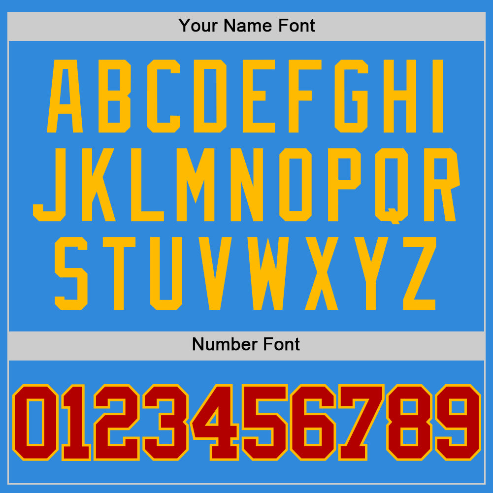 Custom Powder Blue Red-Gold Authentic Basketball Jersey