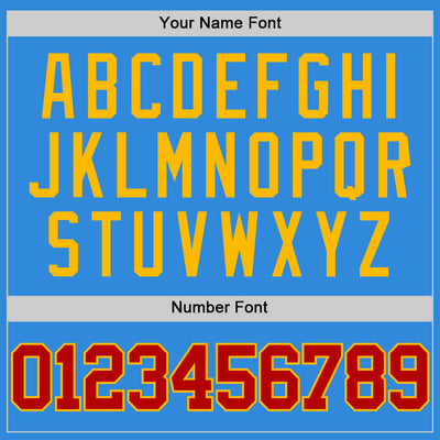 Custom Powder Blue Red-Gold Authentic Basketball Jersey