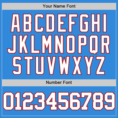 Custom Powder Blue White-Red Authentic Basketball Jersey