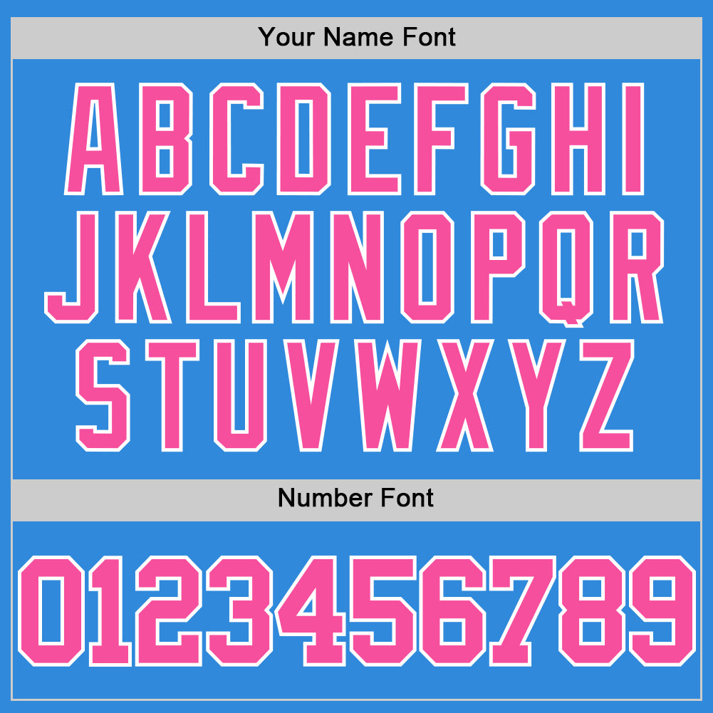 Custom Powder Blue Pink-White Authentic Basketball Jersey