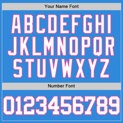 Custom Powder Blue White-Pink Authentic Basketball Jersey