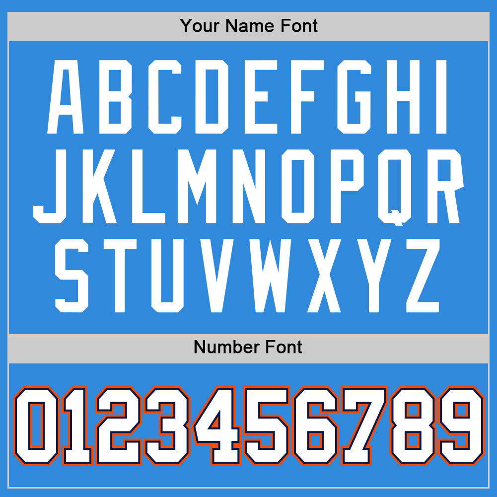 Custom Powder Blue White Navy Orange-Gold Authentic Basketball Jersey