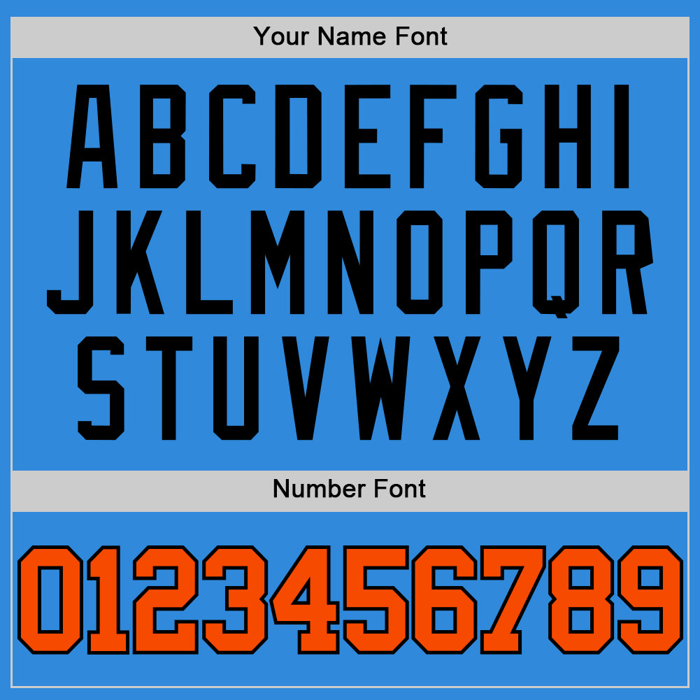 Custom Powder Blue Orange-Black Authentic Basketball Jersey