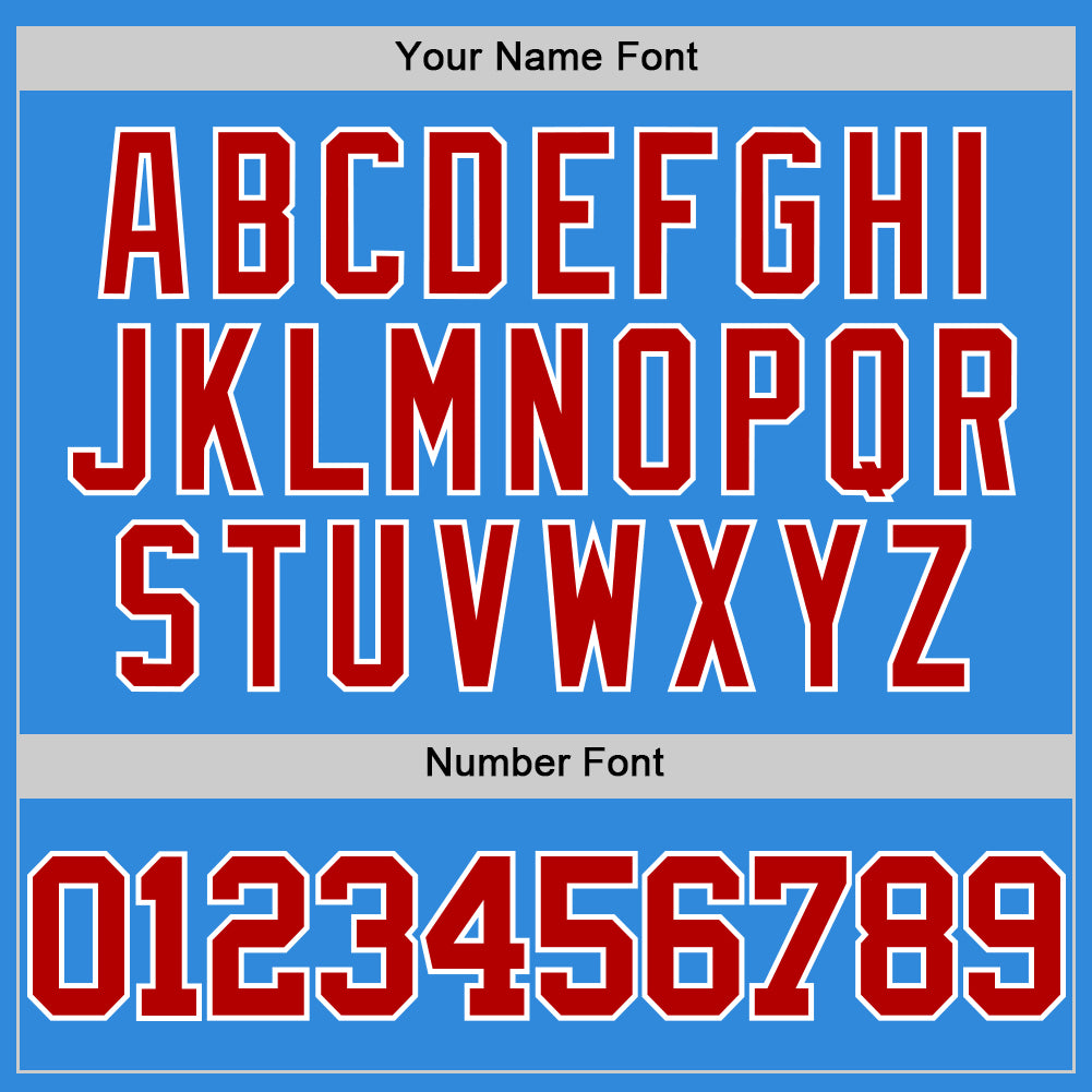 Custom Powder Blue Red-White Authentic Basketball Jersey