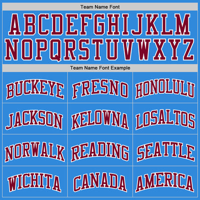 Custom Powder Blue Maroon-White Authentic Basketball Jersey
