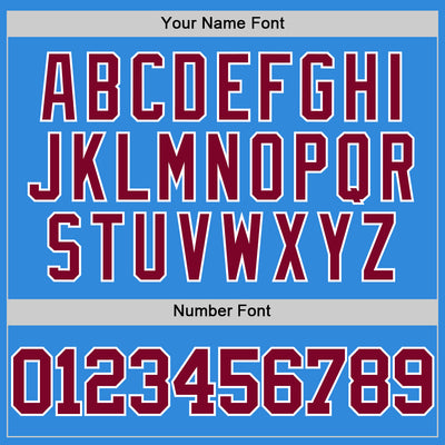 Custom Powder Blue Maroon-White Authentic Basketball Jersey