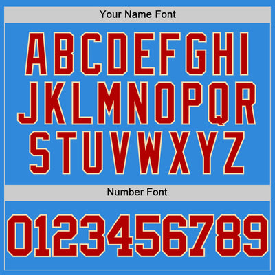 Custom Powder Blue Red-Cream Authentic Basketball Jersey