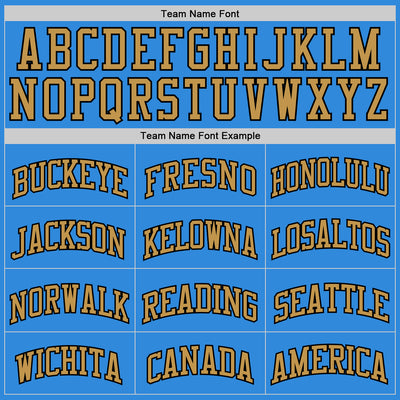 Custom Powder Blue Old Gold-Black Authentic Basketball Jersey