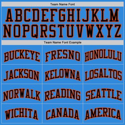 Custom Powder Blue Black-Orange Authentic Basketball Jersey