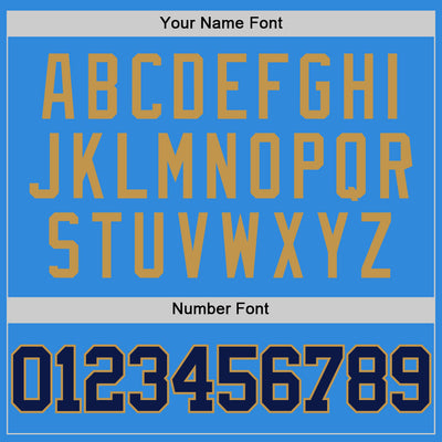 Custom Powder Blue Navy-Old Gold Authentic Basketball Jersey