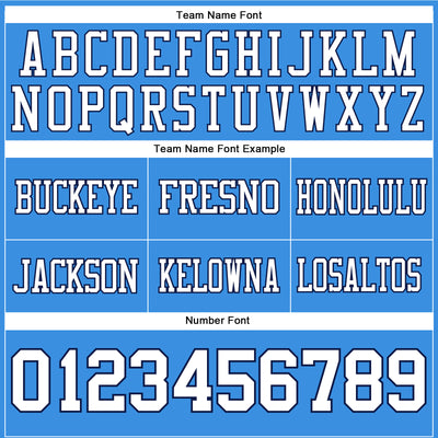 Custom Powder Blue White-Navy Authentic Football Jersey