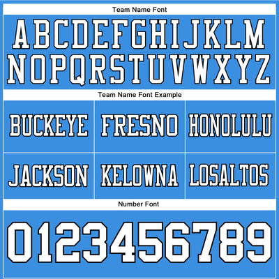 Custom Powder Blue White-Black Authentic Football Jersey
