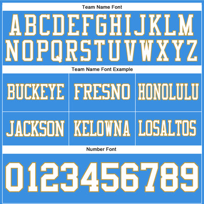 Custom Powder Blue White-Old Gold Authentic Football Jersey