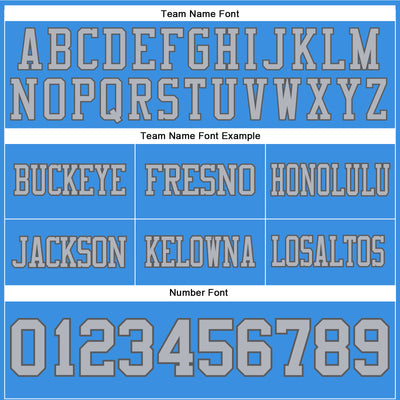 Custom Powder Blue Gray-Steel Gray Authentic Football Jersey