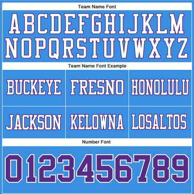 Custom Powder Blue Purple-White Authentic Football Jersey