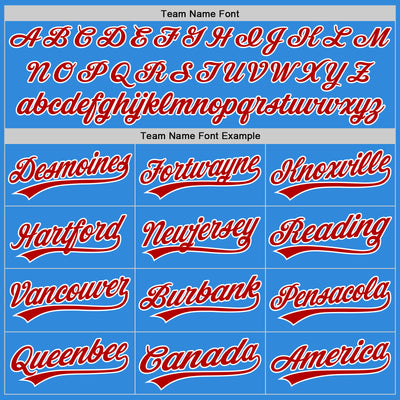 Custom Stitched Powder Blue Red-White Baseball Pullover Sweatshirt Hoodie