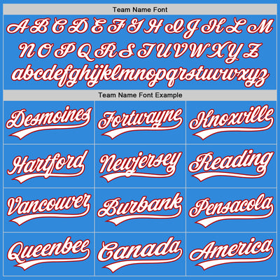 Custom Stitched Powder Blue White-Red Baseball Pullover Sweatshirt Hoodie