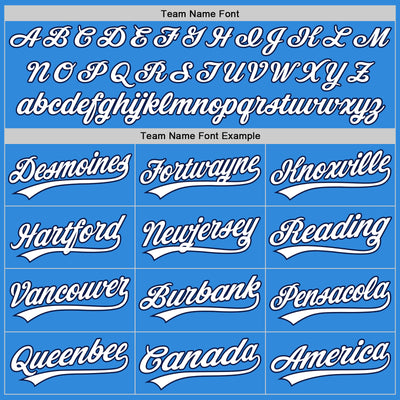 Custom Stitched Powder Blue White-Navy Baseball Pullover Sweatshirt Hoodie