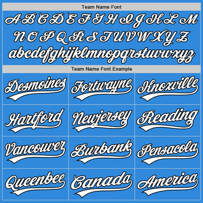 Custom Stitched Powder Blue White-Black Baseball Pullover Sweatshirt Hoodie