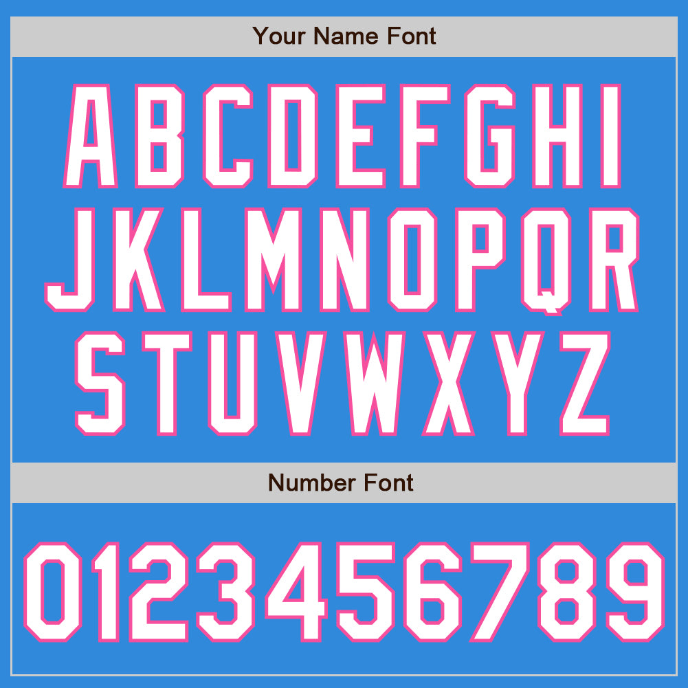 Custom Stitched Powder Blue White-Pink Baseball Pullover Sweatshirt Hoodie