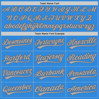 Custom Stitched Powder Blue Gray-Steel Gray Baseball Pullover Sweatshirt Hoodie