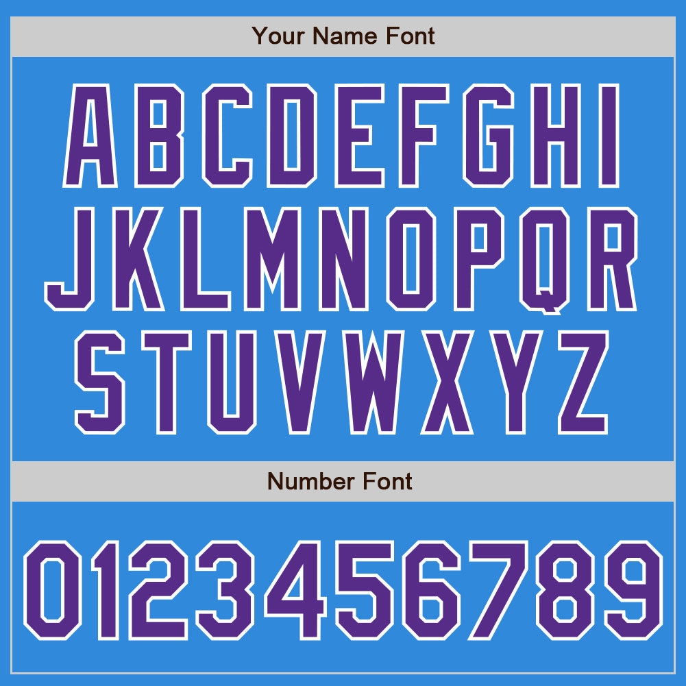 Custom Stitched Powder Blue Purple-White Baseball Pullover Sweatshirt Hoodie