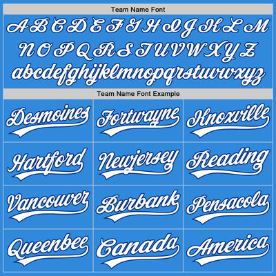 Custom Stitched Powder Blue White-Royal Baseball Pullover Sweatshirt Hoodie