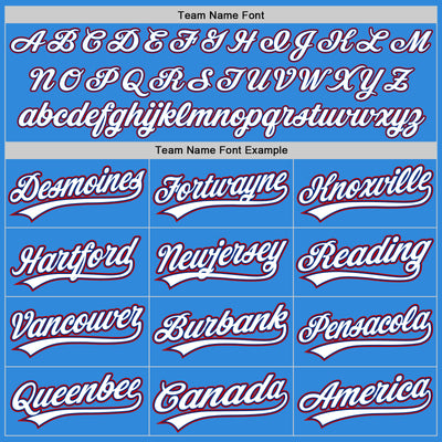Custom Stitched Powder Blue White Royal-Red Baseball Pullover Sweatshirt Hoodie