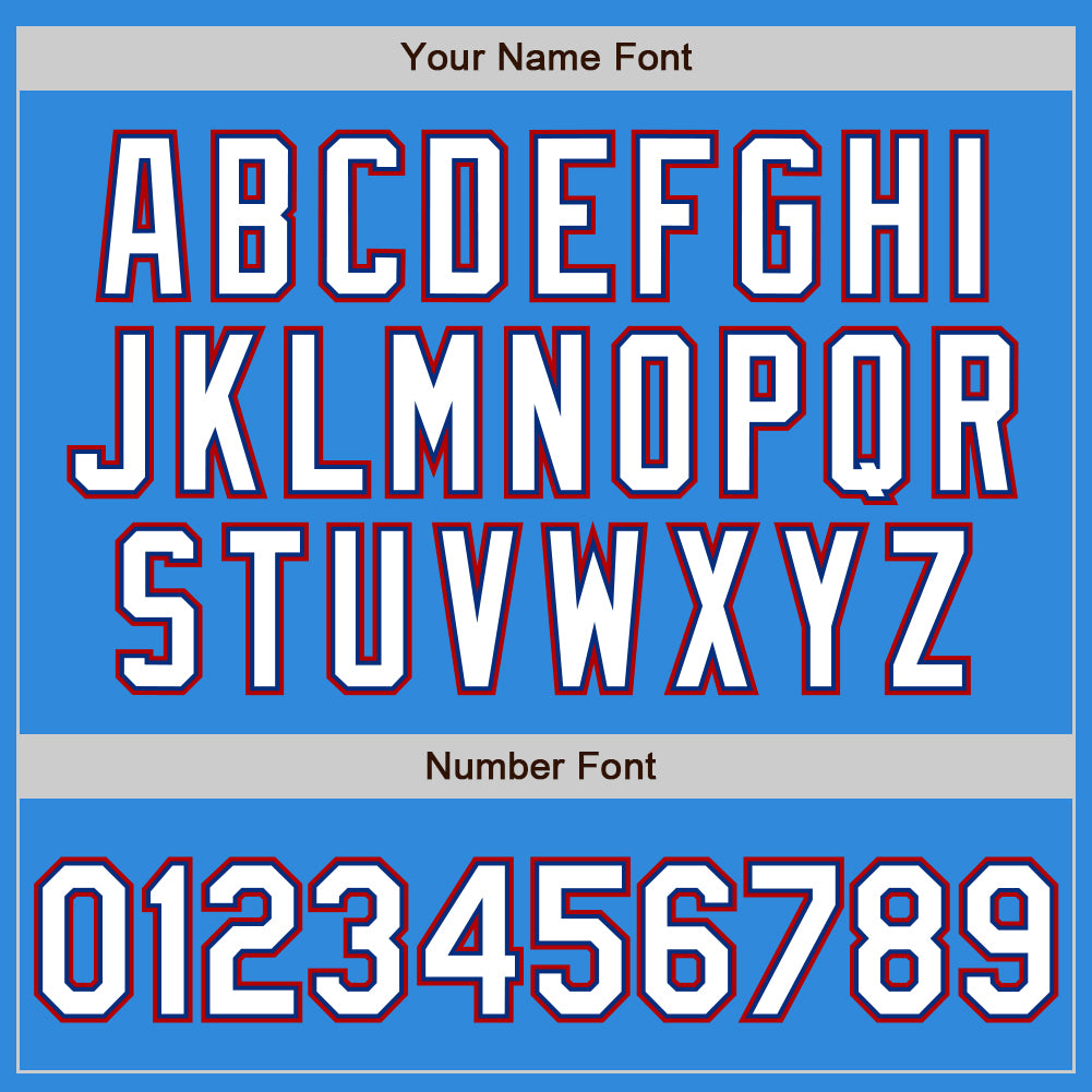 Custom Stitched Powder Blue White Royal-Red Baseball Pullover Sweatshirt Hoodie