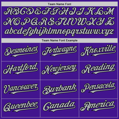 Custom Purple Gray-Black Mesh Authentic Throwback Baseball Jersey