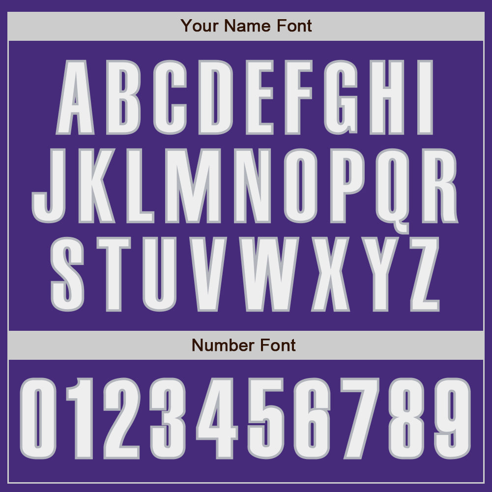 Custom Purple White-Gray Authentic Baseball Jersey