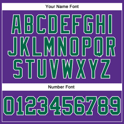 Custom Purple Kelly Green-White Authentic Football Jersey