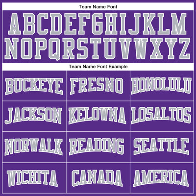 Custom Purple Gray-White Authentic Football Jersey