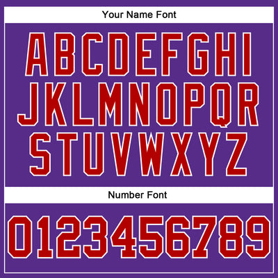 Custom Purple Red-White Authentic Football Jersey